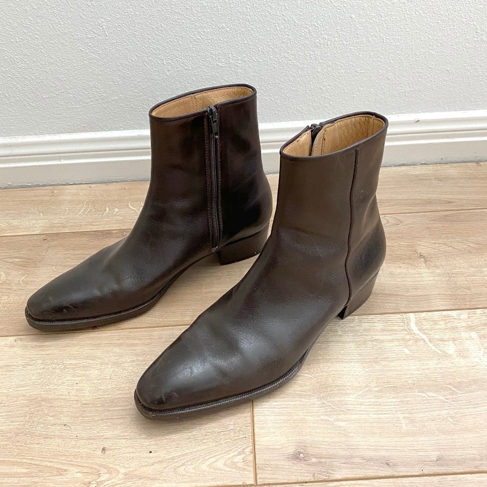 Gravati Brown Leather Ankle Boots